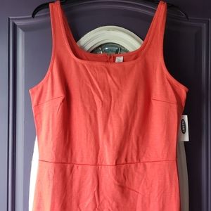 Old navy orange/red sleeveless sheath dress